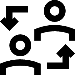 User Switch Account Icon from Sharp Line Set