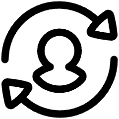 User Sync Online In Person Icon from Plump Line Set