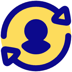 User Sync Online In Person Icon from Plump Pop Set