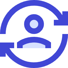 User Sync Online In Person Icon from Sharp Duo Set