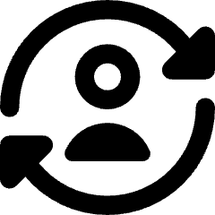 User Sync Online In Person Icon from Core Remix Set