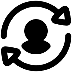 User Sync Online In Person Icon from Plump Remix Set