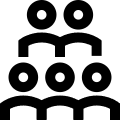 User Team Group Member Icon from Sharp Line Set