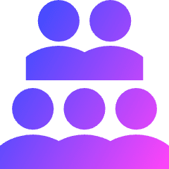 User Team Group Member Icon from Sharp Gradient Set