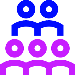 User Team Group Member Icon from Sharp Neon Set