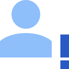 User Warning Icon from Sharp Flat Set