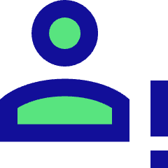 User Warning Icon from Sharp Pop Set