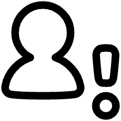 User Warning Icon from Plump Line Set