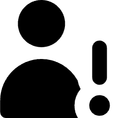 User Warning Icon from Micro Solid Set