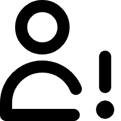 User Warning Icon from Micro Line Set