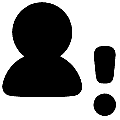 User Warning Icon from Plump Solid Set
