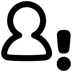User Warning Icon from Plump Remix Set