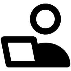 User Work Laptop Icon from Core Remix Set