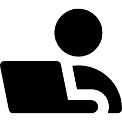 User Work Laptop Icon from Core Solid Set
