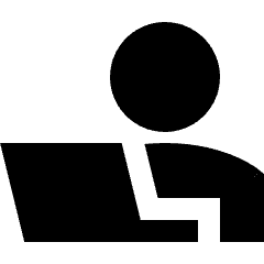 User Work Laptop Icon from Sharp Solid Set