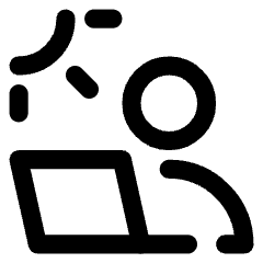 User Work Laptop Outdoor Icon from Core Line Set