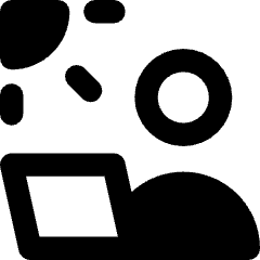 User Work Laptop Outdoor Icon from Core Remix Set