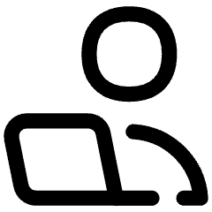User Work Laptop Icon from Flex Line Set
