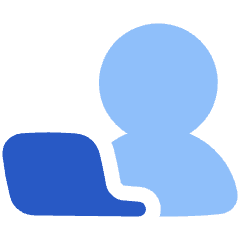 User Work Laptop Icon from Plump Flat Set