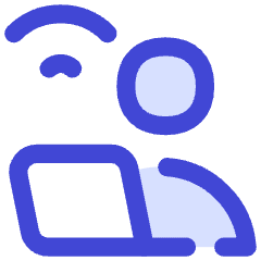 User Work Laptop Wifi Icon from Flex Duo Set
