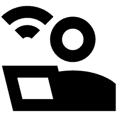 User Work Laptop Wifi Icon from Sharp Remix Set