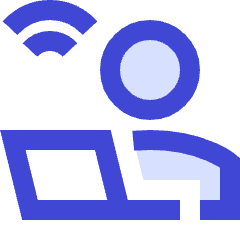 User Work Laptop Wifi Icon from Sharp Duo Set