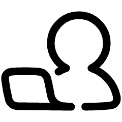 User Work Laptop Icon from Plump Line Set