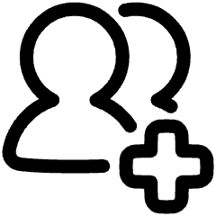 Users Group Add Icon from Plump Line Set