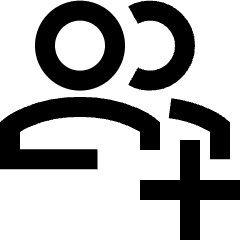 Users Group Add Icon from Sharp Line Set