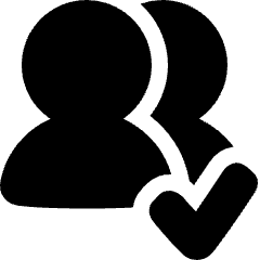 Users Group Check Icon from Plump Solid Set