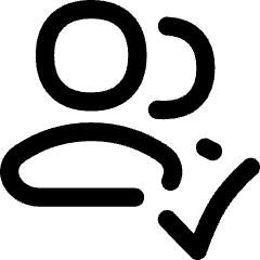 Users Group Check Icon from Flex Line Set