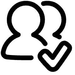 Users Group Check Icon from Plump Line Set