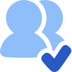 Users Group Check Icon from Plump Flat Set
