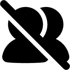 Users Group Off Icon from Plump Solid Set