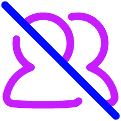 Users Group Off Icon from Plump Neon Set
