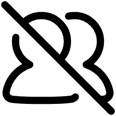 Users Group Off Icon from Plump Line Set