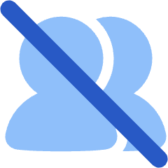 Users Group Off Icon from Plump Flat Set