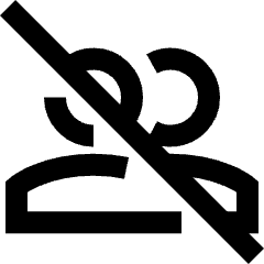 Users Group Off Icon from Sharp Line Set