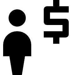 User Cash Money Fund Icon from Nova Solid Set