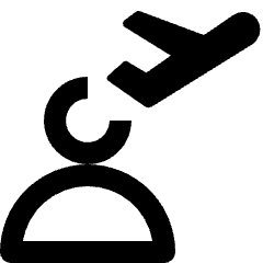 User Geometric Action Plane Icon from Nova Line Set