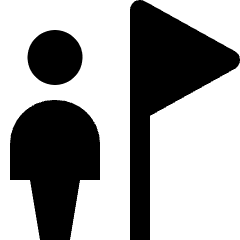 User Goal Flag Icon from Nova Solid Set