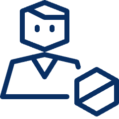 Person Block Icon from Cyber Line Set