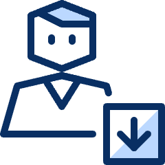 Person Download Icon from Cyber Duotone Set
