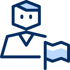 Person Flag Icon from Cyber Duotone Set