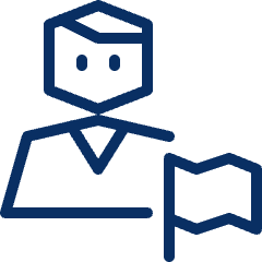 Person Flag Icon from Cyber Line Set
