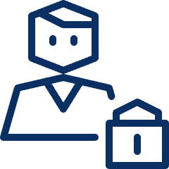 Person Lock Icon from Cyber Line Set