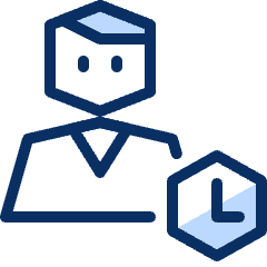 Person Time Icon from Cyber Duotone Set