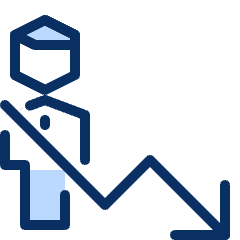 Business Decrease Icon from Cyber Duotone Set