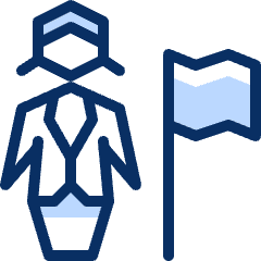 Business Female Flag Icon from Cyber Duotone Set