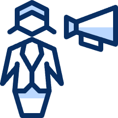 Business Female Megaphone Icon from Cyber Duotone Set